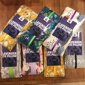 Eye pillow with flax seeds and lavender buds freeze and then place over eyes